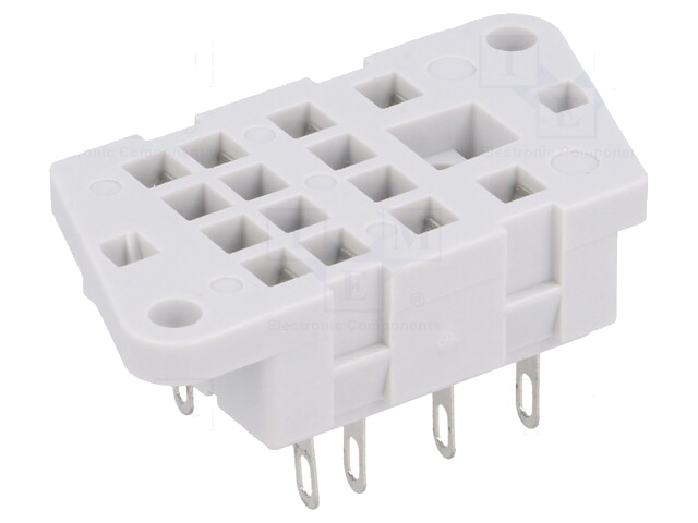 Socket; PIN: 8; 12A; 250VAC; op paneel; solderen; Serie: R2,R2N Socket; PIN: 8; 12A; 250VAC; op paneel; solderen; Serie: R2,R2N